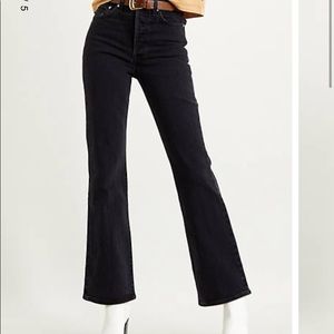 Levi premium ribcage bootcut jeans